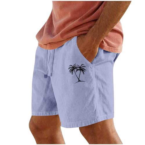 Beach Shorts for Men's 2025 Trendy Hawaiian Print Elastic Waist Beach Casual Swim Trunks Summer Short Sweatpant