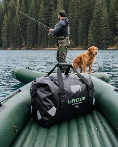 Bolsa impermeable tipo Duffel 40L para motocicleta, mochila con cierre roll-top, resistente para viaje, camping, pesca, navegación y kayak miniatura 6