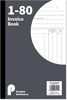 Invoice Duplicate Book, 1 To 80 Numbered Pages, Full Invoice Layout
