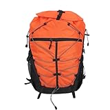 Alomejor Mochila de Senderismo, Mochila Ligera Impermeable de 35L para Exteriores con Múltiples Compartimentos para Hombres, Mujeres, Viajes, Aventuras de Pesca (ORANGE)