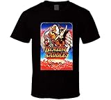 Qanipu Blazing Saddles 70s Classic Comedy Movie Poster Cool T Shirt Black