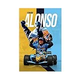 Fernando Alonso Leinwand-Poster, Wandkunst, Dekordruck, 
