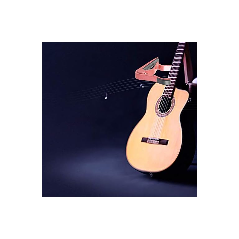 Capodastre Métal Rose 8cm - Pour Guitare Acoustique, électrique Ou Classique, Fixation Simple