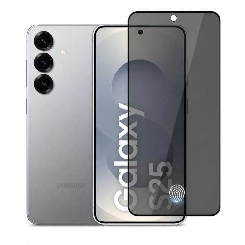 Image of Privacy / Anti-Spy Military-Grade Gorilla Tempered Glass Screen Protector Compatible for Samsung Galaxy S25 5G with Edge to Edge Coverage and Easy Self Installation kit (Samsung Galaxy S25 5G)