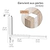 Séchoir à linge pliable pour porte jusqu'à 4,5 cm - 1 pièce optimale - Cintre de porte avec tige rétractable - Crochets de suspension pour buanderie, salle de bain, chambre à coucher, voyage (blanc, 1