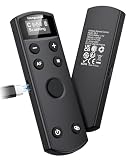 Hanpusen Rechargeable Camera Remote Control for Canon - Wireless Shutter Release with OLED Screen Compatible with R10, R8, R6 II, R100, R50, M50, SL3, R3, R5, R6, RP, R;Replaces Canon BR-E1(Black)