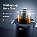 SAKI Chaiovar Electric Samovar - 4L Stainless Steel Electric Tea Maker, Temperature Display, Large Glass Teapot, Boil Dry & Auto Shut Off, Best for Persian, Russian, and Turkish Tea (Space Grey)