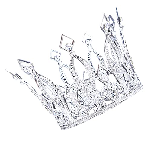 Beatifufu Tiara Für Frauen Geburtstagsdekoration Kaiserliche Dekorationsaccessoires Tiara-krone Klarer Glanz Festzug Partykostüme Haarschmuck Silber Beatifufu Tiara Für Frauen Geburtstagsdekoration Kaiserliche Dekorationsaccessoires Tiara-krone Klarer Glanz Festzug Partykostüme Haarschmuck Silber