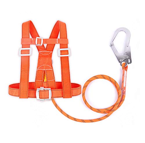 MFZTQ Harnais De SÉCuritÉ,Half Body Harnais Anti Chute Climbing Travail AÉRien Corde De Sauvetage with Non-Slip Gloves Cover