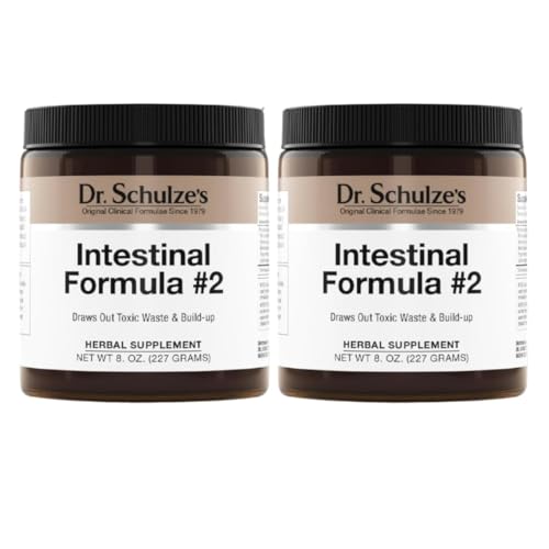 Dr. Schulze's Intestinal Formula #2 - Cleansing Supplement for Colon Health Support - Supports Daily Elimination - Plant-Based Herbal Supplement - Gluten-Free & Vegan - 8 oz (50 Servings, 2 Pack)
