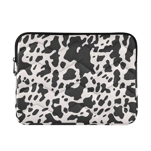 Funda para portátil 13-14 pulgadas textura vaca negra resistente al agua