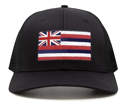 Image of International Tie State Hat for Men and Women, Adjustable Snapback Trucker Baseball Cap with Embroidered Patch