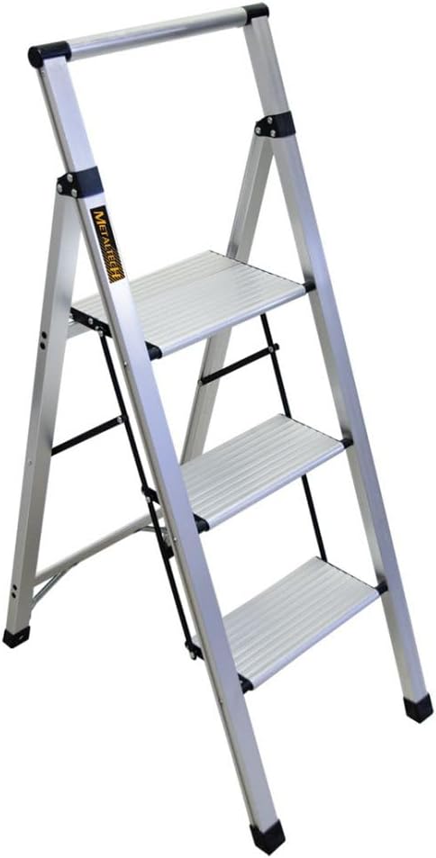 Metaltech E-SLA3YW 3-Steps Ultra-Flat Aluminum Step Stool