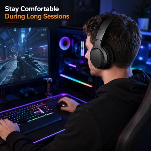 Image of Street27 Headphone Ear Cushion Cover for ATH, Sony, Edifier & More | Stretchable Fabric Ear Pad Covers Sweat Resistant Protector for 4-8cm Headphone Earpads (1 Pair, Black)