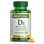 Nature's Bounty Vitamin D3 2000 IU | Supports Immune Health, Calcium Absorption & Bone Strength | Essential for Healthy Bones | Non-GMO, No-Gluten | 350 Softgels, 1 Serving Per Day for Daily Health