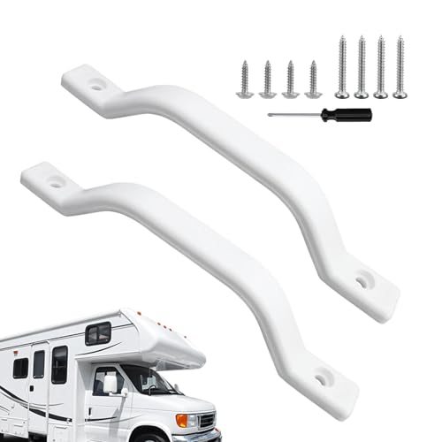 Tirador de puerta para remolque, 2 tiradores para camiones, con destornillador y 8 tornillos