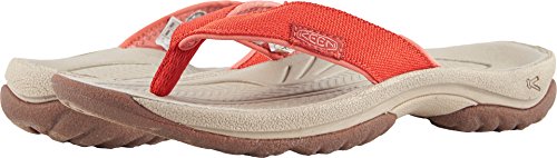 KEEN Women's Kona Flip Flop Beach Sandals, Summer Fig/Crabapple, 10