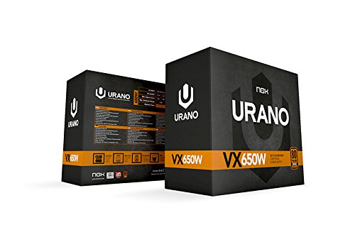 NOX Alimentatore PC URANO VX 650W -NXURVX650BZ- Certificazione 80 PLUS Bronze, ventola da 140 mm è control PMW, cavo piatto extra lungo, nero - Alimentatore - Immagine 9