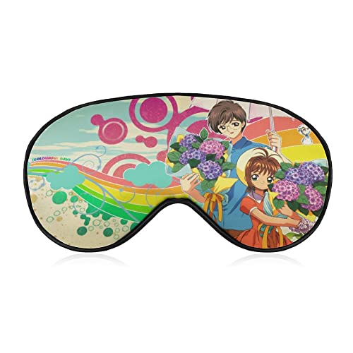 カードキャプターさくら (4) アイマスク シルク 睡眠用 夏用 洗える アイピロー 目隠し 寝る時マスク スリープマスク 目のケア ふわふわ素材 快眠 快眠 軽量 安眠遮光 旅行用 長さが調節できる