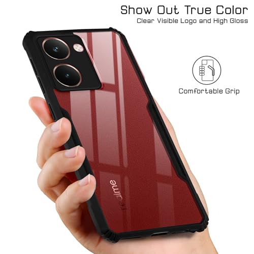 Image of Jkobi Back Cover Case for Realme P3 Ultra (Shockproof with Polycarbonate Clear Panel | Professional Black)