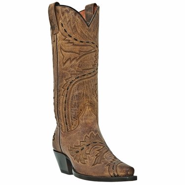 Dan Post Boots Women's Tan Sidewinder DP3422 Snip Toe Cowboy Boots
