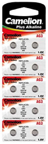 Alkaline-Knopfzelle CAMELION AG3 1,5V, 10er-Blister Cover