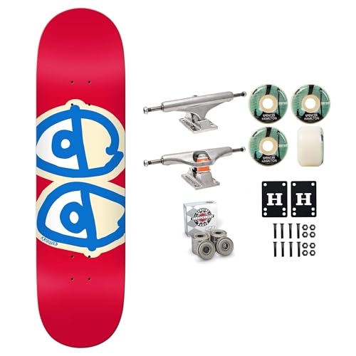 Krooked Skateboard Complete Red 8.25