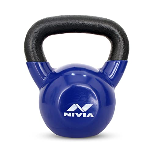 Image of Nivia Vinyl Kettlebell - 8 Kg (Blue)