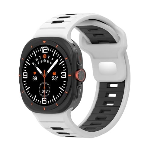 Bracelet silicone Galaxy Watch Ultra 47mm soft band bicolore no gaps