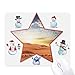 Blue Sky Journey Silk Road - Tappetino per mouse a forma di cammello, deserto e pupazzo di neve