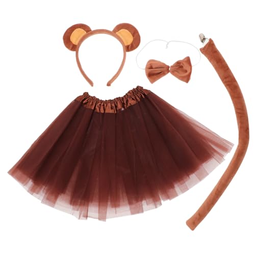 Holibanna 1juego Conjunto De Disfraz De Oso Para Incluye Diadema De Orejas Falda Tutu y Pajarita Para Cosplay y Fiestas De Halloween
