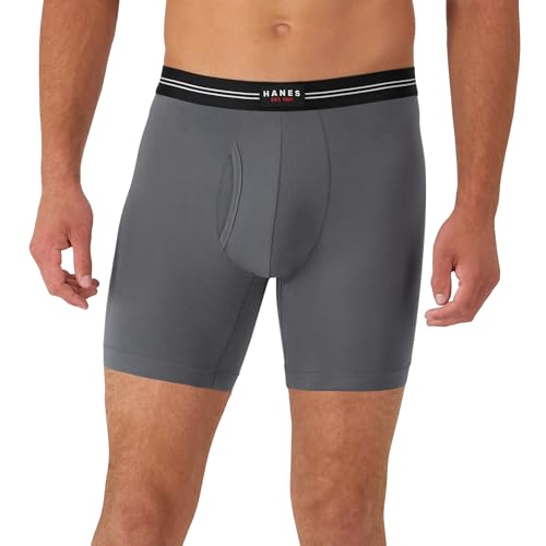 Hanes Men's Perfect Flex Breathable Boxer Brief Underwear, Lightweight Luxe Modal Blend, Supportive Pouch, 1-Pack2