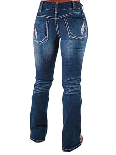 Flamingals Bootcut Wide Leg Low Rise Ripped Button Up Denim Pants3