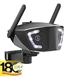 【180°超広角】 Ctronics 防犯カメラ 屋外 死角なし ダブルレンズAI検知 人・ペット・車両検知 スマート暗視 5GWi-Fi FTP/ONVIF/NVR/NAS対応 4MP 2.5K スマホ・PC遠隔操作 家族映像共有・通話 簡単に増設 一元管理 IP66防水 LANケーブル付属 128GB Mirco SDカード対応（別売り） クラウドストレージ対応