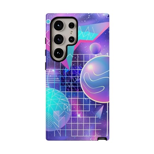 Coque Samsung S24 Ultra Violet rigide motif abstrait géométrique