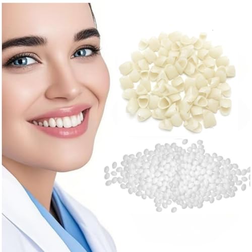Temporary Teeth Crown Kit with Fitting Beads for Missing, Broken Teeth, Gaps, Dental Protection, Proper Spacing Maintenance