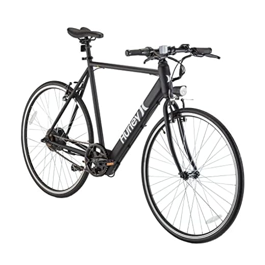 Hurley Carve Electric Urban Single Speed E-Bike 700C Bicycle (Charcoal, Large / 21 Fits 5'10"-6'4")