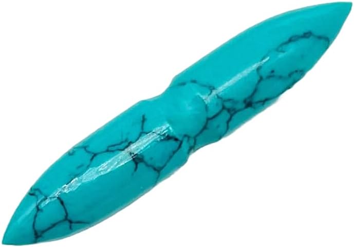 Uni Craft Handmade Blue Turquoise Gemstone Septum Notch Tusk Spike Nipple Ring Naga Body Piercing Jewelry 12g (2mm) to 1/2" (12mm) Customized Size & Wholesale Available