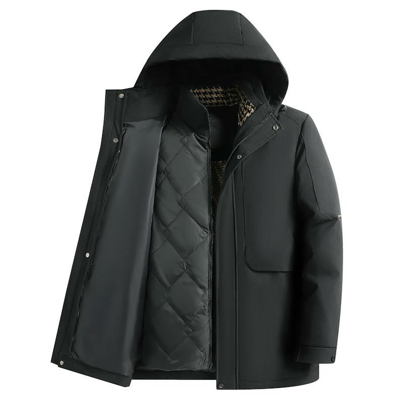 Chaqueta acolchada de hombre con forro interior abrigo grueso 6