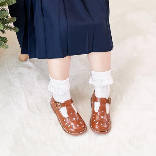 Image of PHIRAMIN Toddler Girl Mary Jane Dress Shoes-Little Girl School Uniform Shoes for Wedding Party
