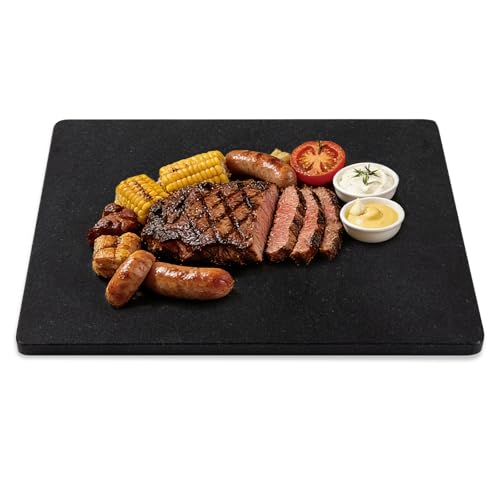 Tabla de cortar rectangular de mármol negro, 16x20 pulgadas miniatura 1
