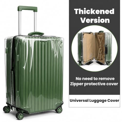 Image of LIGHTNIING HAMMERZ Transparent Luggage Cover | Clear PVC Suitcase Cover | Trolley Bag Protective Covers Case Waterproof Travel Bag Suitcase Covers | (20inch Small)