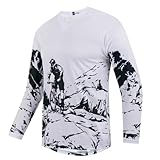 Youth Dirt Bike Jersey, Kids Mountain Bicycle Shirt Long Sleeve Powersports Children Downhill Jerseys for Big Kids, Cu9044-w, 8 Years