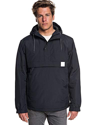 Quiksilver - Anorak Resistente al Agua con Capucha - Hombre - M - Negro