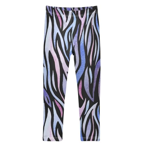 Girls' Leggings Lineline Pattern Ankle Length Printed Leggings Comfort Pants for Kids 4-10 Years