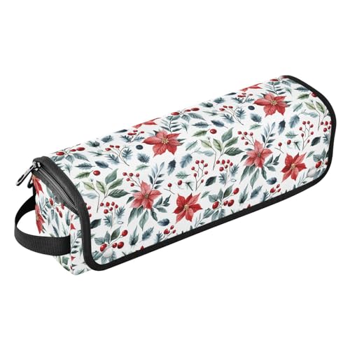 Christmas Leaves Flowers Marble Hair Tools Travel Bag Heat Resistant Mat for Irons Straighteners Curling Iron Hair Care Accessories Portable Organizer Bag miniatura 1