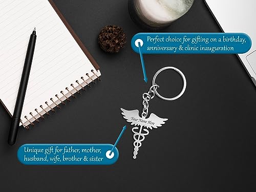 Image of SAVRI Personalized Stainless Steel Keychain | With Name Engraved | Premium Gift | Keyring for Office & Gifting