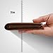 Polare Men's RFID Blocking Cowhide Leather Bifold Wallet with 2 ID Windows (Dark Brown)