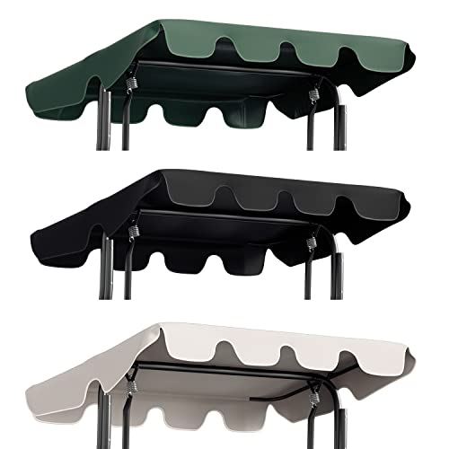 Herrselsam Housse de toit de rechange universelle pour balancelle de jardin 3 places - Protection UV - Toit de rechange pour balancelle hollywoodienne - Vert -...