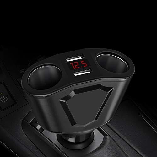 Caricabatteria da Auto, Ricarica USB da Auto - Caricabatterie da 2USB - Caricatore da Auto con Display Digitale - Accendisigari Doppio